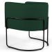 Kit 02 Poltronas Decorativas Fixa Base de Aço Preto Betina D02 Linho Verde Musgo C-117 - Lyam Decor