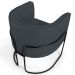 Kit 02 Poltronas Decorativas Fixa Base de Aço Preto Betina D02 Veludo Cinza C-317 - Lyam Decor