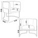 Kit 02 Poltronas Decorativas Fixa Base de Aço Preto Betina D02 Veludo Marsala C-278 - Lyam Decor