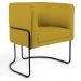 Kit 02 Poltronas Decorativas Fixa Base de Aço Preto Betina D02 Veludo Mostarda C-279 - Lyam Decor