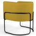 Kit 02 Poltronas Decorativas Fixa Base de Aço Preto Betina D02 Veludo Mostarda C-279 - Lyam Decor