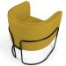 Kit 02 Poltronas Decorativas Fixa Base de Aço Preto Betina D02 Veludo Mostarda C-279 - Lyam Decor