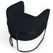 Kit 02 Poltronas Decorativas Fixa Base de Aço Preto Betina D02 Veludo Preto C-300 - Lyam Decor