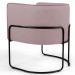 Kit 02 Poltronas Decorativas Fixa Base de Aço Preto Betina D02 Veludo Rosê C-305 - Lyam Decor