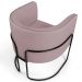 Kit 02 Poltronas Decorativas Fixa Base de Aço Preto Betina D02 Veludo Rosê C-305 - Lyam Decor