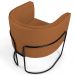 Kit 02 Poltronas Decorativas Fixa Base de Aço Preto Betina D02 Veludo Telha C-262 - Lyam Decor