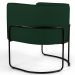 Kit 02 Poltronas Decorativas Fixa Base de Aço Preto Betina D02 Veludo Verde Musgo C-303 - Lyam Decor