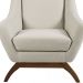 Kit 02 Poltronas Decorativas Fixa Base de Madeira Juliet D02 Algodão Bege C-370 - Lyam Decor