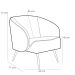 Kit 02 Poltronas Decorativas Fixa Pés Palito New Bronze Agnes D02 Veludo Verde C-303 - Lyam Decor