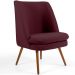 Kit 02 Poltronas Decorativas Fixa Pés Palito Pérsia D02 Veludo Marsala C-278 - Lyam Decor