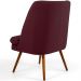 Kit 02 Poltronas Decorativas Fixa Pés Palito Pérsia D02 Veludo Marsala C-278 - Lyam Decor