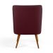 Kit 02 Poltronas Decorativas Fixa Pés Palito Pérsia D02 Veludo Marsala C-278 - Lyam Decor