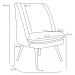 Kit 02 Poltronas Decorativas Fixa Pés Palito Pérsia D02 Veludo Marsala C-278 - Lyam Decor