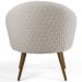 Kit 02 Poltronas Decorativas Fixa Pés Palito Rafa D02 Tressê Linho Bege C-107 - Lyam Decor