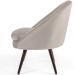 Kit 02 Poltronas Decorativas Fixa Pés Palito Rafa D02 Veludo Bege C-309 - Lyam Decor