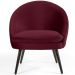 Kit 02 Poltronas Decorativas Fixa Pés Palito Rafa D02 Veludo Marsala C-278 - Lyam Decor