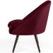 Kit 02 Poltronas Decorativas Fixa Pés Palito Rafa D02 Veludo Marsala C-278 - Lyam Decor