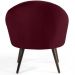 Kit 02 Poltronas Decorativas Fixa Pés Palito Rafa D02 Veludo Marsala C-278 - Lyam Decor