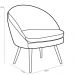 Kit 02 Poltronas Decorativas Fixa Pés Palito Rafa D02 Veludo Marsala C-278 - Lyam Decor