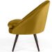 Kit 02 Poltronas Decorativas Fixa Pés Palito Rafa D02 Veludo Mostarda C-279 - Lyam Decor