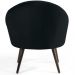 Kit 02 Poltronas Decorativas Fixa Pés Palito Rafa D02 Veludo Preto C-300 - Lyam Decor