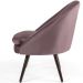 Kit 02 Poltronas Decorativas Fixa Pés Palito Rafa D02 Veludo Rosê C-305 - Lyam Decor