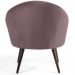 Kit 02 Poltronas Decorativas Fixa Pés Palito Rafa D02 Veludo Rosê C-305 - Lyam Decor
