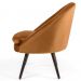 Kit 02 Poltronas Decorativas Fixa Pés Palito Rafa D02 Veludo Telha C-262 - Lyam Decor