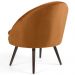 Kit 02 Poltronas Decorativas Fixa Pés Palito Rafa D02 Veludo Telha C-262 - Lyam Decor