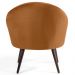 Kit 02 Poltronas Decorativas Fixa Pés Palito Rafa D02 Veludo Telha C-262 - Lyam Decor