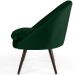 Kit 02 Poltronas Decorativas Fixa Pés Palito Rafa D02 Veludo Verde C-303 - Lyam Decor