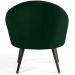 Kit 02 Poltronas Decorativas Fixa Pés Palito Rafa D02 Veludo Verde C-303 - Lyam Decor