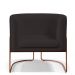 Kit 02 Poltronas Decorativas Fixas Base De Aço Cobre Betina D02 Corano Marrom B-98 - Lyam Decor