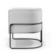 Kit 02 Poltronas Decorativas Fixas Base De Aço Preto Betina D02 Corano Branco C-12 - Lyam Decor