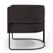 Kit 02 Poltronas Decorativas Fixas Base De Aço Preto Betina D02 Corano Marrom B-98 - Lyam Decor
