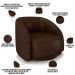 Kit 02 Poltronas Decorativas Giratória Angelina M03 Couríssimo Marrom - Lyam Decor