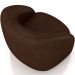 Kit 02 Poltronas Decorativas Giratória Angelina M03 Couríssimo Marrom - Lyam Decor