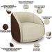 Kit 02 Poltronas Decorativas Giratória Angelina M03 Couríssimo Marrom Bouclê Bege - Lyam Decor