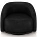 Kit 02 Poltronas Decorativas Giratória Angelina M03 Couríssimo Preto - Lyam Decor
