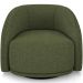 Kit 02 Poltronas Decorativas Giratória Angelina M03 Linho Verde - Lyam Decor