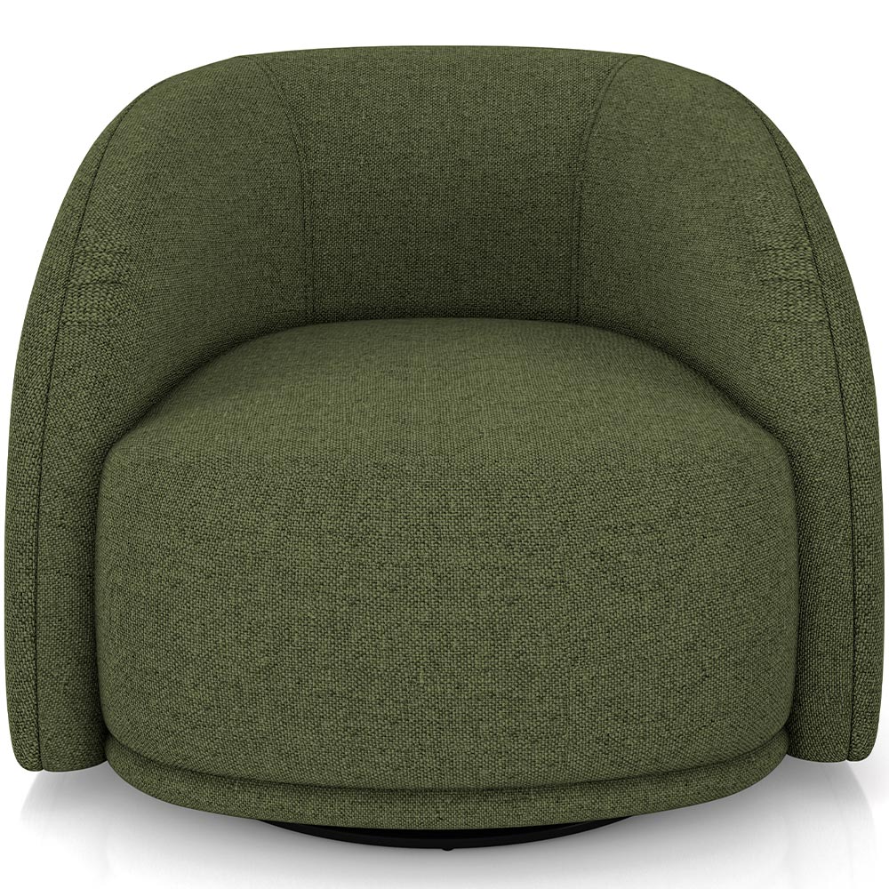 Kit 02 Poltronas Decorativas Giratória Angelina M03 Linho Verde - Lyam Decor
