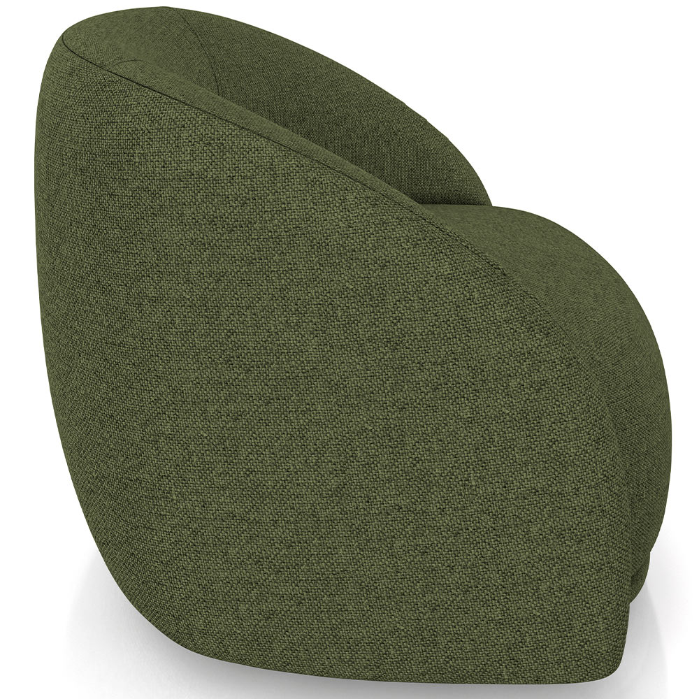 Kit 02 Poltronas Decorativas Giratória Angelina M03 Linho Verde - Lyam Decor