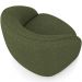 Kit 02 Poltronas Decorativas Giratória Angelina M03 Linho Verde - Lyam Decor