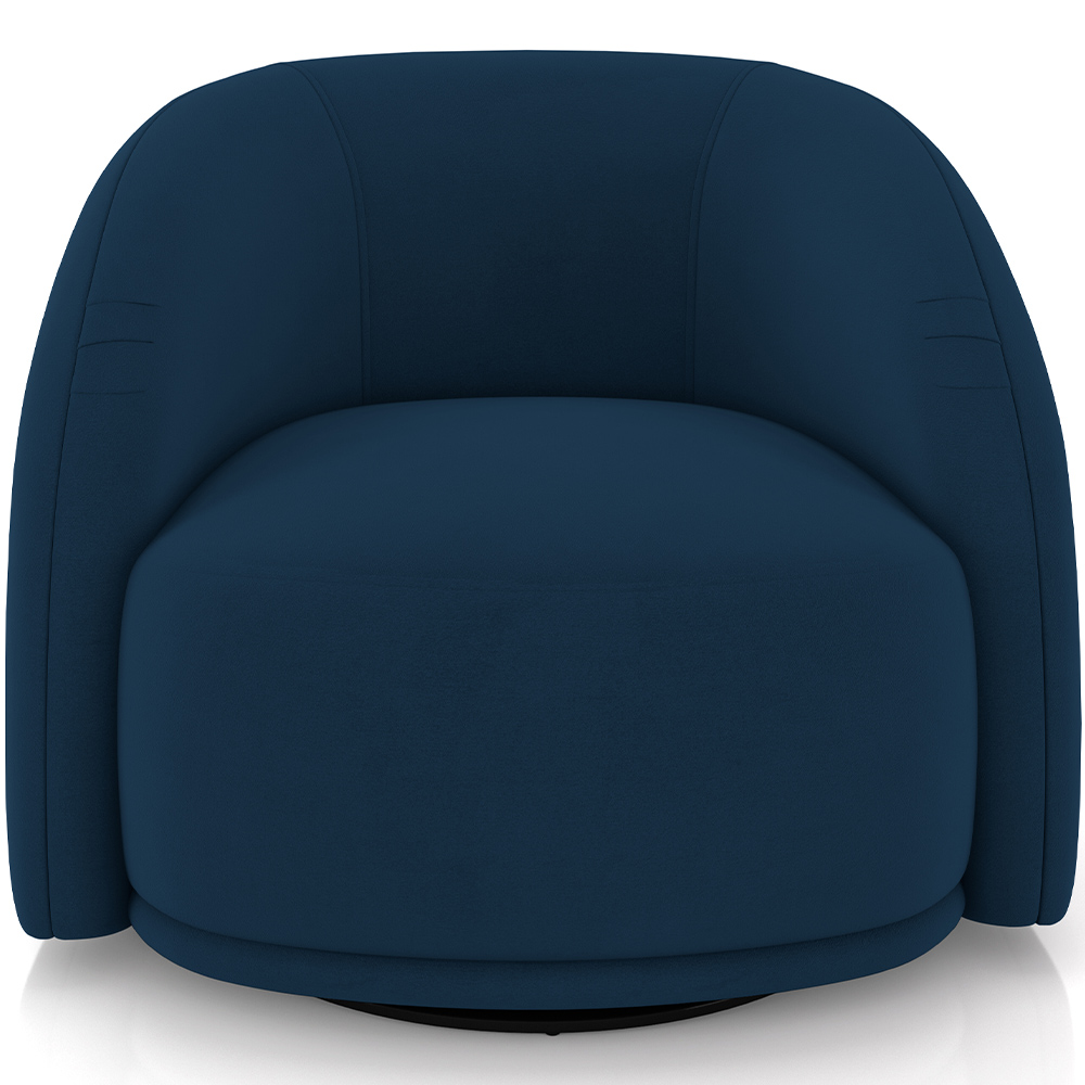 Kit 02 Poltronas Decorativas Giratória Angelina M03 Veludo Azul Marinho - Lyam Decor