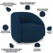 Kit 02 Poltronas Decorativas Giratória Angelina M03 Veludo Azul Marinho - Lyam Decor