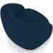 Kit 02 Poltronas Decorativas Giratória Angelina M03 Veludo Azul Marinho - Lyam Decor