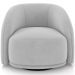 Kit 02 Poltronas Decorativas Giratória Angelina M03 Veludo Cinza - Lyam Decor