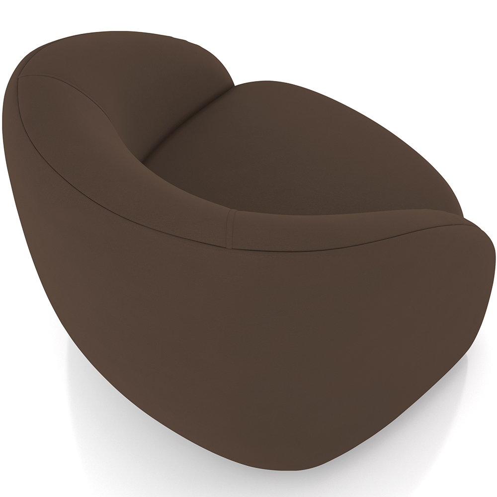 Kit 02 Poltronas Decorativas Giratória Angelina M03 Veludo Marrom - Lyam Decor