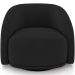 Kit 02 Poltronas Decorativas Giratória Angelina M03 Veludo Preto - Lyam Decor
