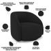 Kit 02 Poltronas Decorativas Giratória Angelina M03 Veludo Preto - Lyam Decor